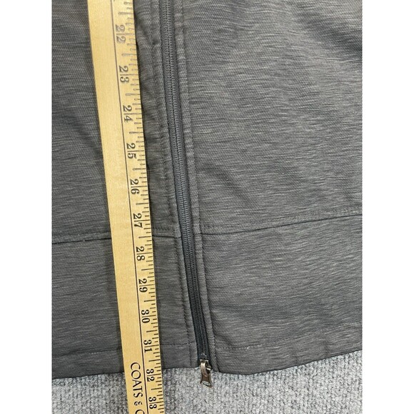 Free Country Softshell Coat Women's 1X Plus Gray Hood Full Zip Pockets Lined - Picture 7 of 8